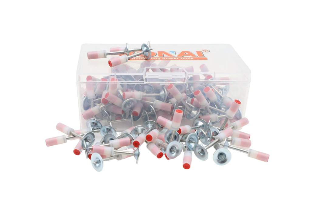 100 Pcs Round Nails for Mini Steel Nails Guns 7.3 mm Nail Gun Nail Hand-Steel Nail Concrete Wall Fastening Cable Duct Fixing Device Nail Gun Accessories