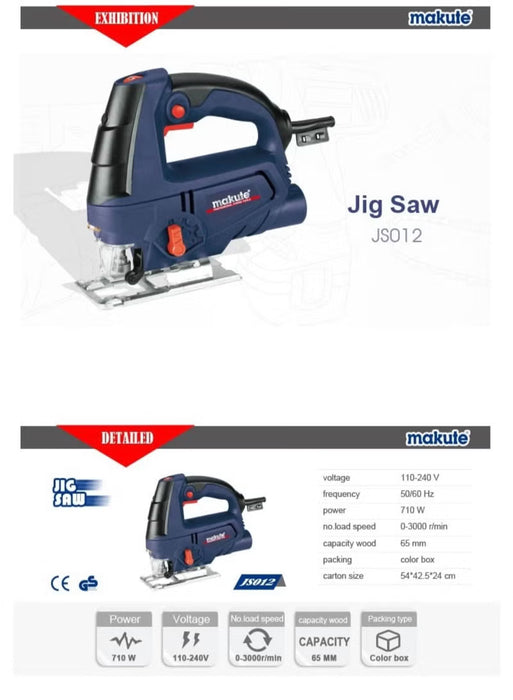 Corded Electric 65mm Jig Saw (JS012)