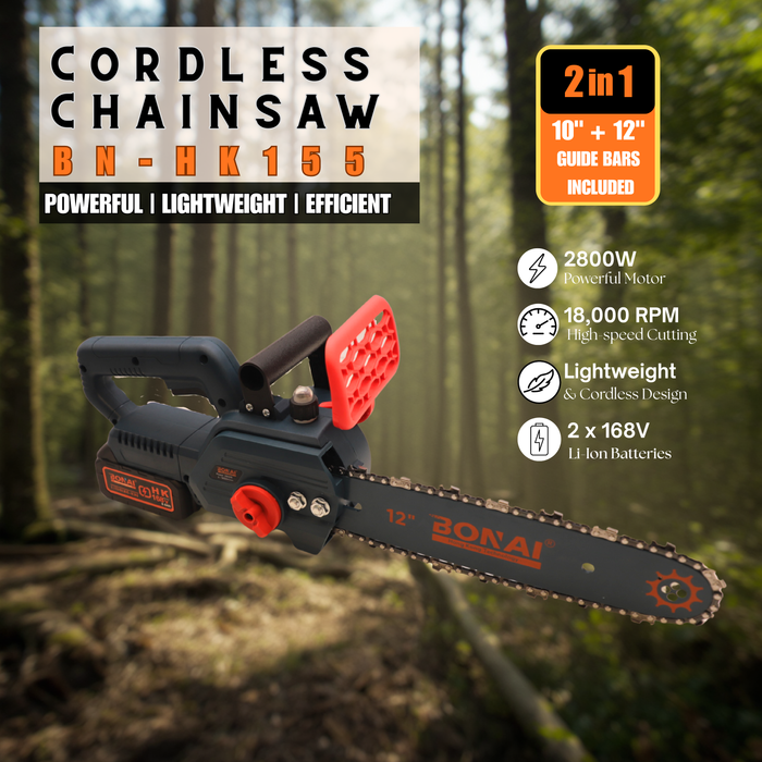 Bonai 168V 2in1 Cordless Chainsaw 10"+12" (BN-HK155)