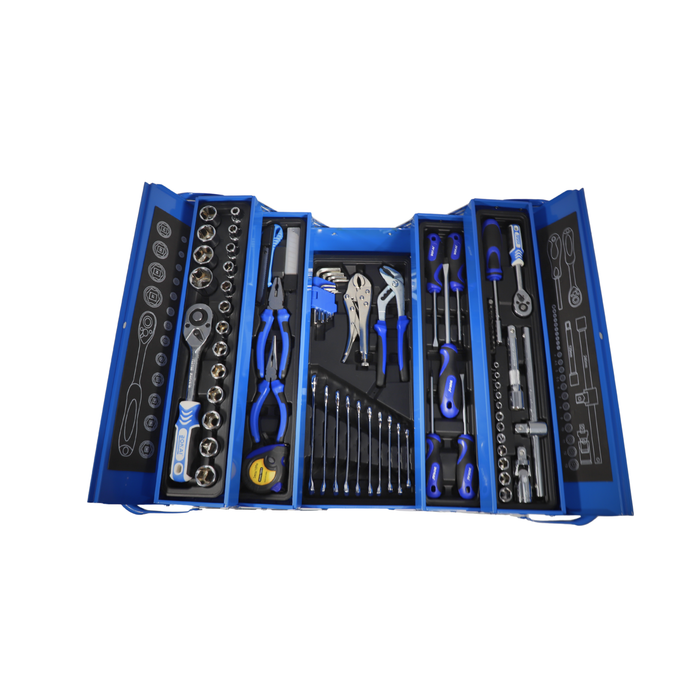 BONAI 85-Piece Socket Wrench Set – 1/2" & 1/4" Drive Ratchet Kit with Metric Bits, Chrome Vanadium Steel, Portable Repair Tool Set in Durable Metal Case for Home, Garage