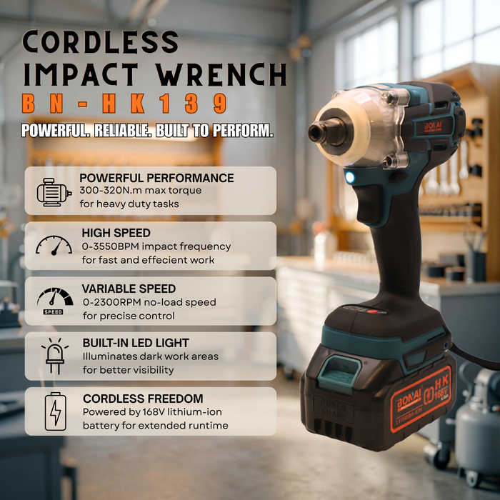 Bonai Cordless Impact Wrench (BN-HK139)