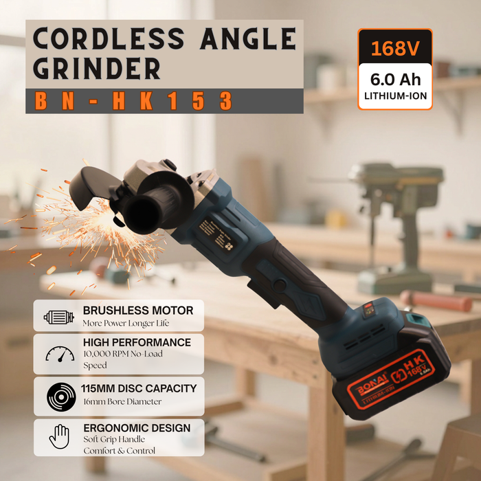 Bonai Cordless Angle Grinder (BN-HK153)