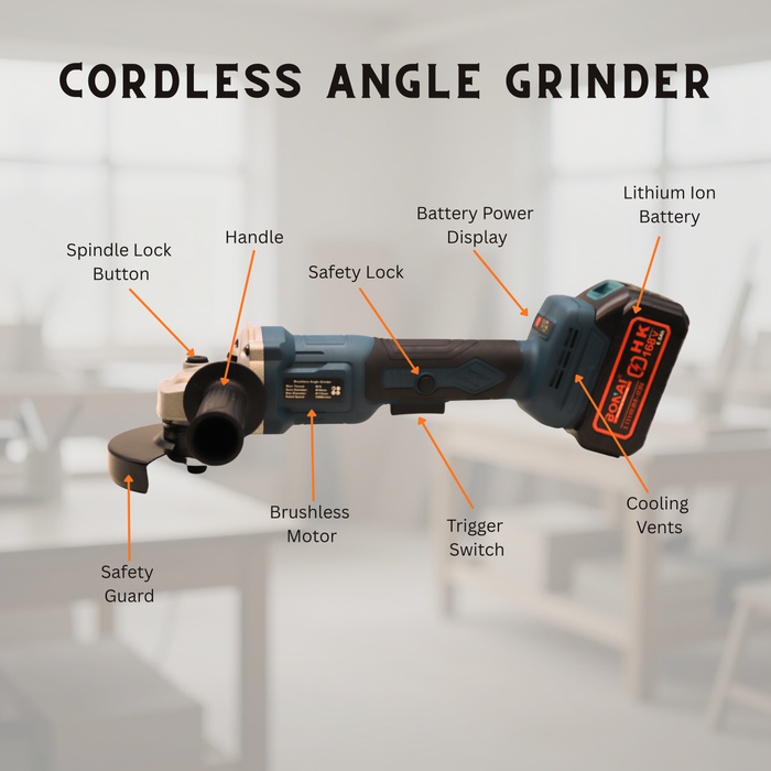 Bonai Cordless Angle Grinder (BN-HK153)