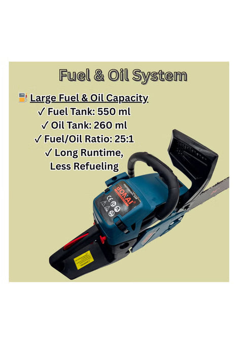 Gas Powered Chainsaw – 24” Bar (BN-HK67)