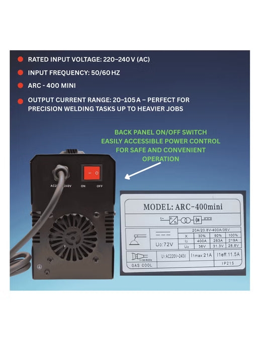 Mini Inverter Welder ARC-400 (BN-HK87)