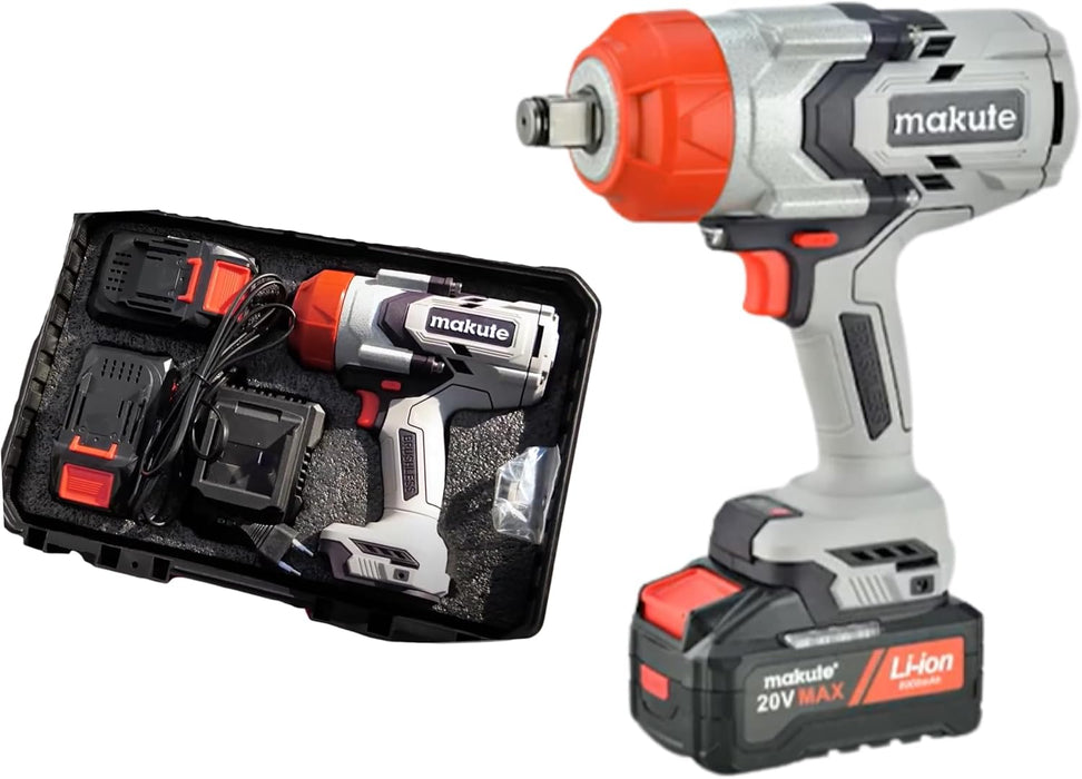 makute 20V Cordless Impact Wrench (CCW131-1800-2BL)