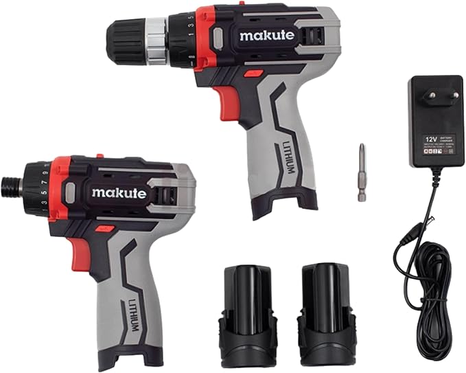 Makute Cordless Drill & Screwdriver Set (P2-DC01-2B)