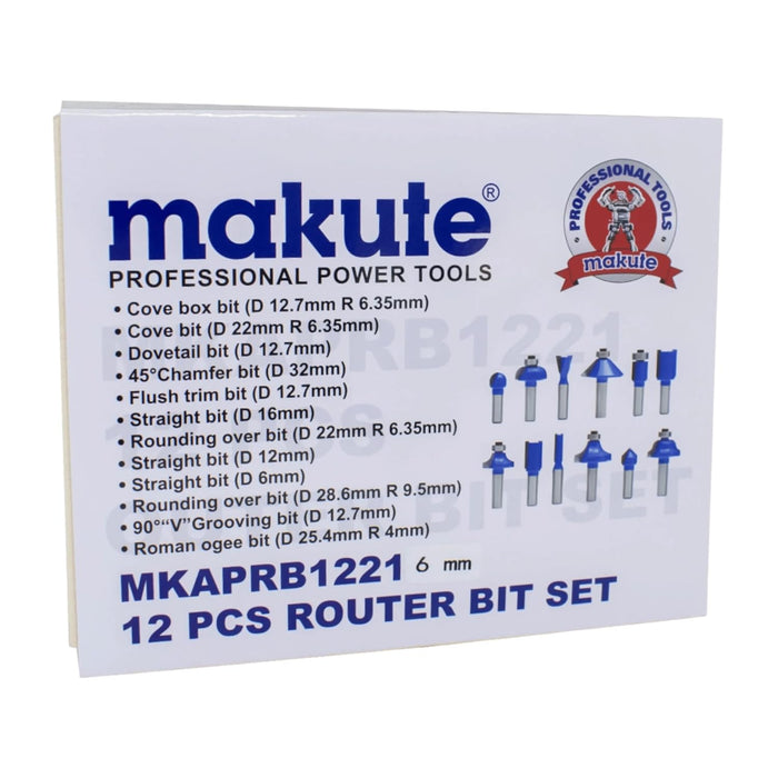Makute 12PCS Router Bit Set (MKAPRB1221)