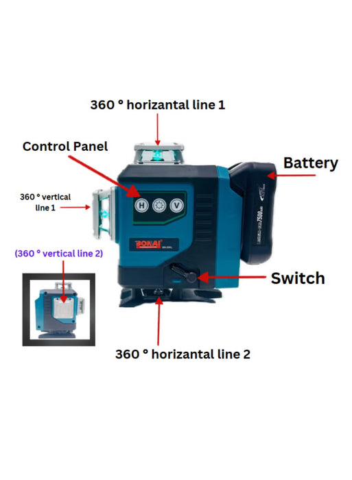 4D Green Beam Laser Level (BN-026L)