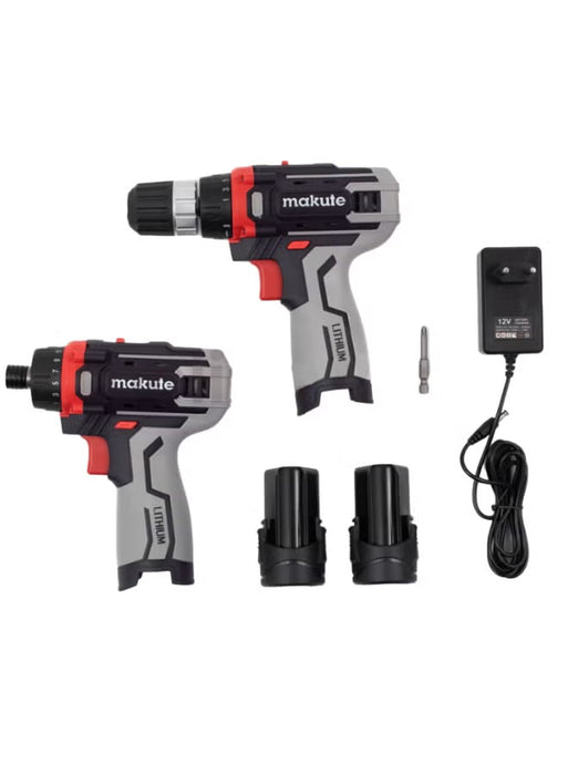 Makute Cordless Drill & Screwdriver Set (P2-DC01-2B)