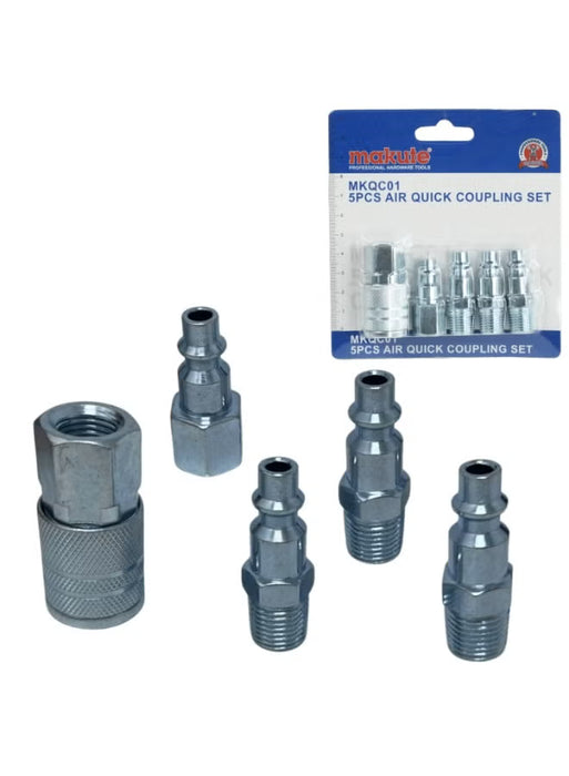 5PCS Air Quick Coupling Set 1/4" Male & Female Connectors for Air Compressor Tools (MKQC01-US)