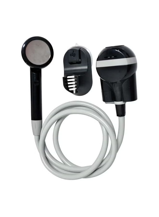 Portable USB Rechargeable Camping Shower with Submersible Pump, Handheld Shower Head, Hose, Hook & Suction Cup for Outdoor Travel Car Wash Pet Bath ( Model JP-2003)