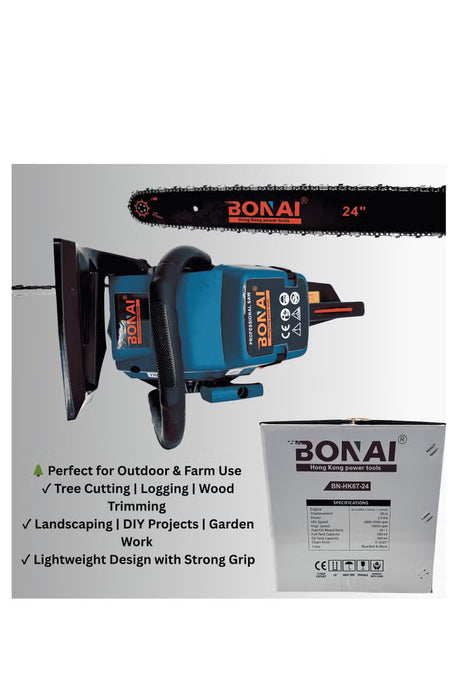 Gas Powered Chainsaw – 24” Bar (BN-HK67)