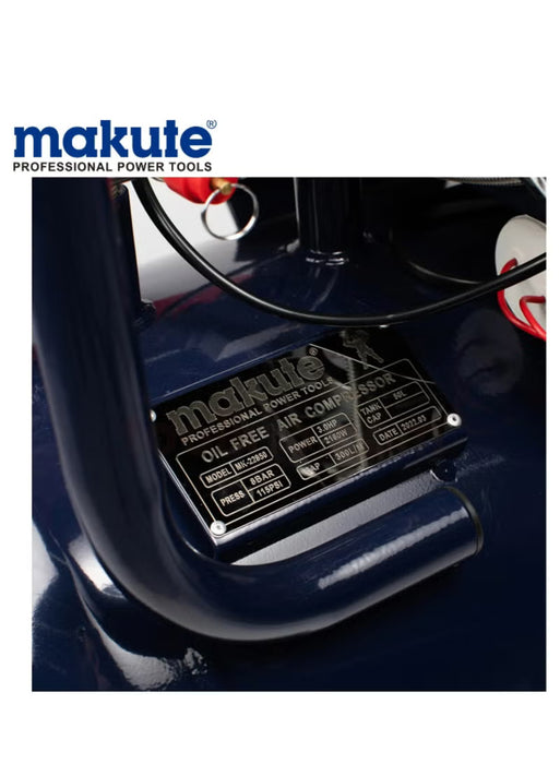 Oil-Free Air Compressor, 3.0 HP, 2.16 KW, 50L Tank, 300 L/m, 2650 r/min, 8 BAR / 115 PSI- (MK22850)