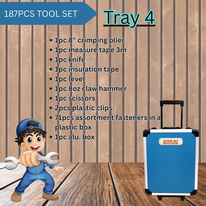 Bonai 187-Piece Tool Set (BN-HK80)