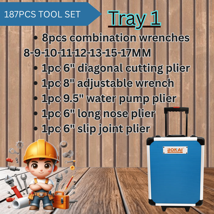 Bonai 187-Piece Tool Set (BN-HK80)