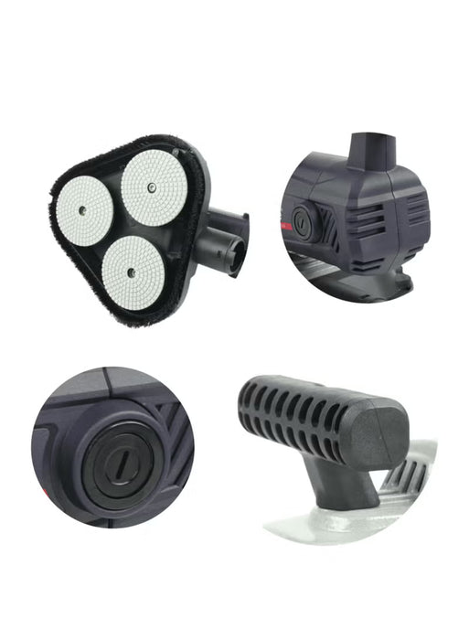 2500W Three-Head Floor Sander with Vacuum – Dust-Free Triangular Concrete Grinder, Edge Polisher & Wall Putty Refurbishment Machine – 230mm Variable Speed Electric Tool(TG121-230)