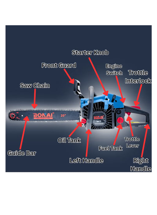 Gasoline Chainsaw 20-Inch (BN-HK66-20)
