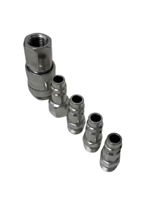 5PCS Air Quick Coupling Set 1/4" Male & Female Connectors for Air Compressor Tools (MKQC01-EU)