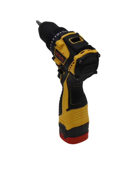 24V Cordless Drill Driver 3/8” Keyless Chuck, 2-Speed 350–1350RPM, Variable Torque, Forward Reverse Control, 21-Piece Bit & Socket Set with Carry Case (BN-HK117)